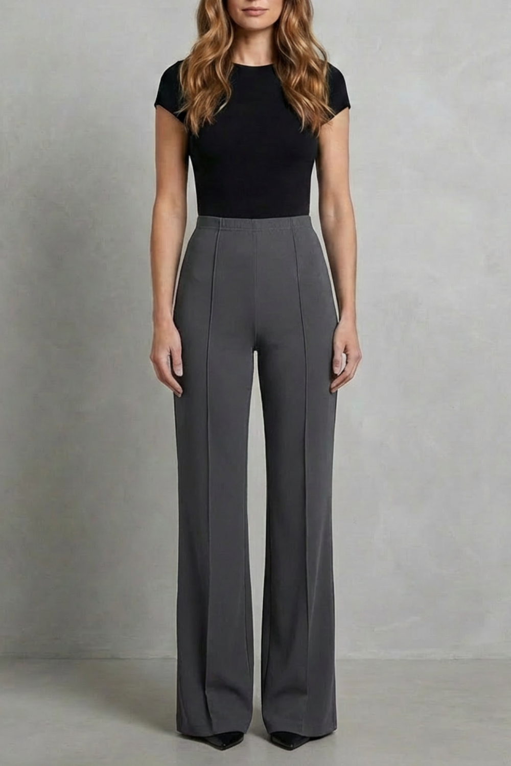 VELIZZA – STREAMLINED SILHOUETTE – HIGH-WAIST WIDE-LEG TROUSERS
