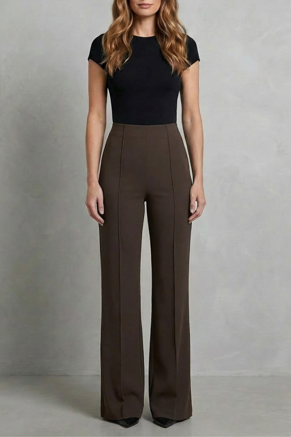 VELIZZA – STREAMLINED SILHOUETTE – HIGH-WAIST WIDE-LEG TROUSERS