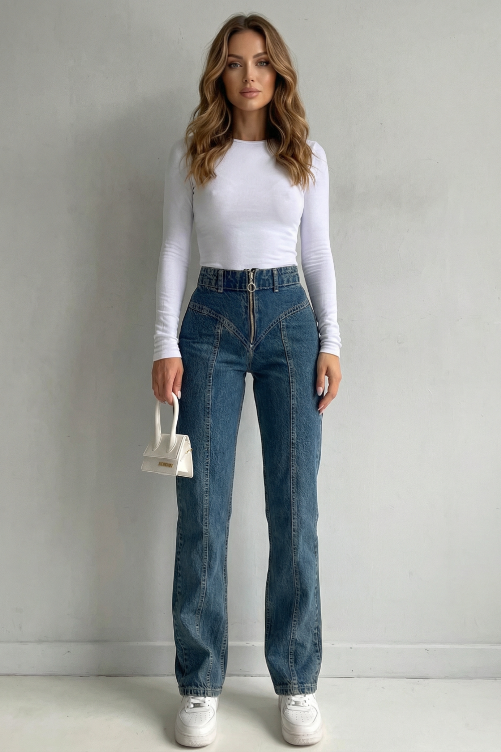 ZAFFRIENNE – SCULPTED SEAM DETAIL – STRAIGHT LEG JEANS