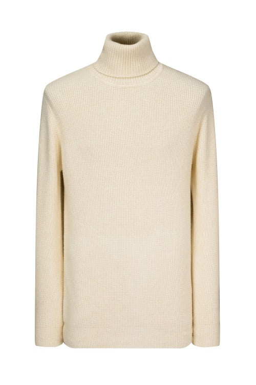WOOL RIBGEBREIDE CUELLO ALTO