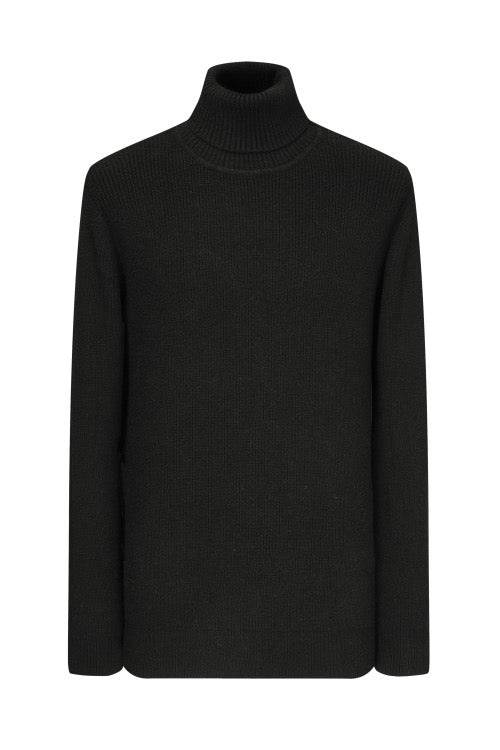 WOOL RIBGEBREIDE CUELLO ALTO