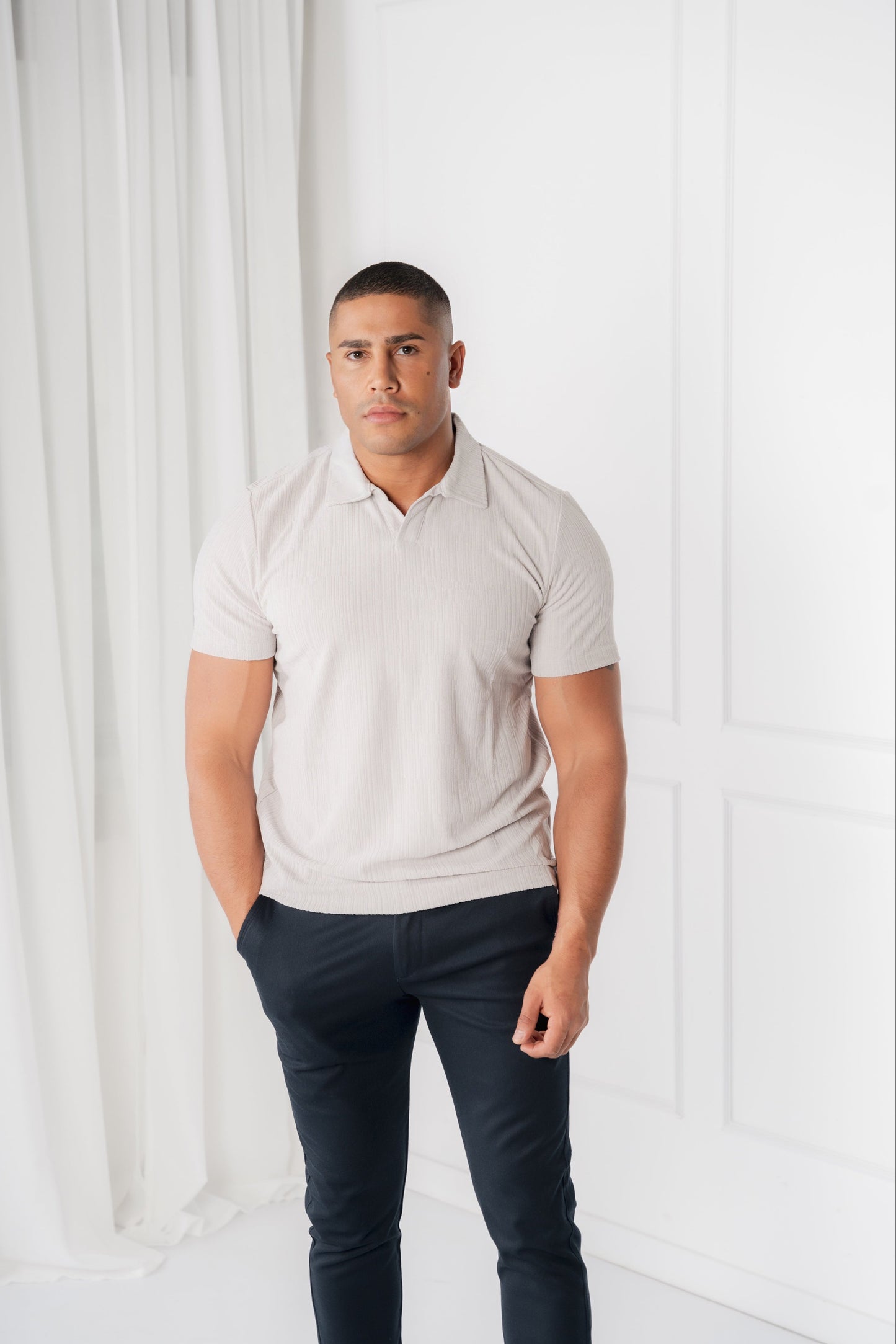 VELVET TOWELLING POLO