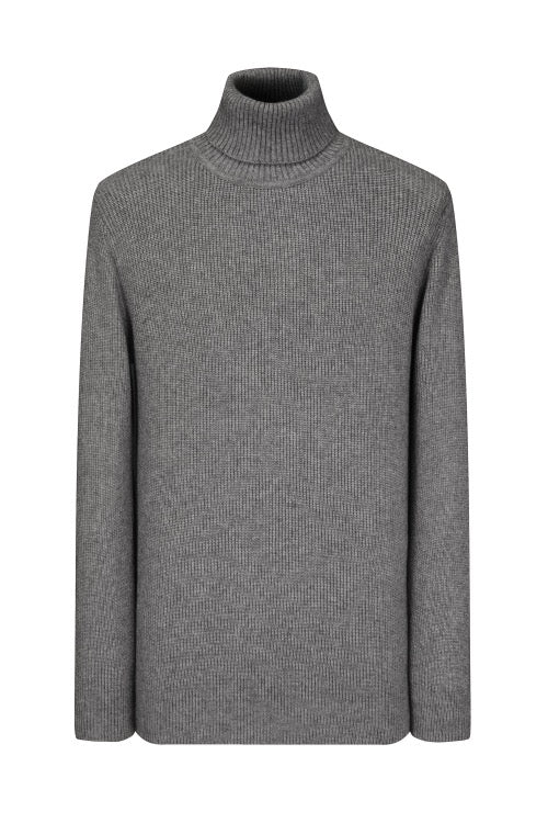 WOOL RIBGEBREIDE CUELLO ALTO