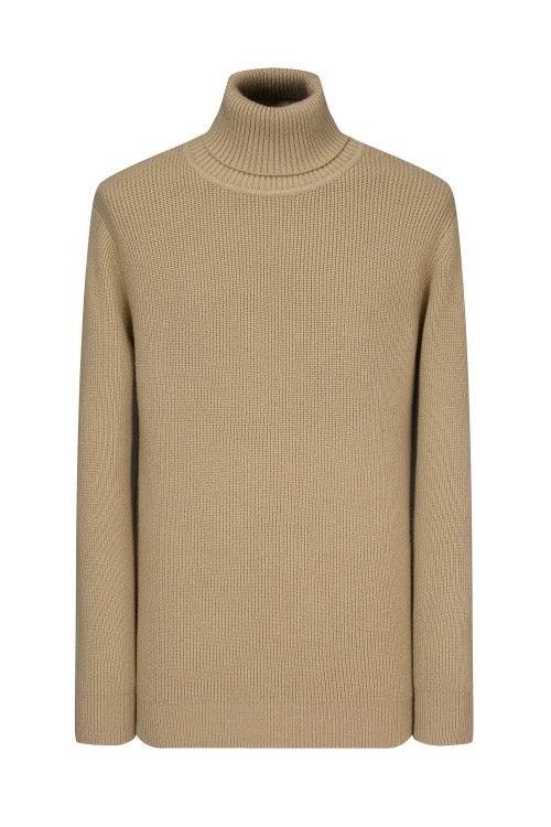 WOOL RIBGEBREIDE CUELLO ALTO