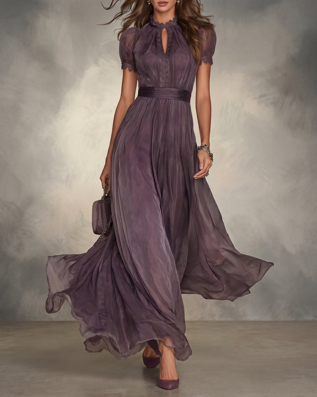 Velaria | Vestido largo elegante con encaje